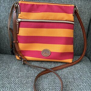 Dooney & Bourke Coated Cotton Crossbody, like new!
